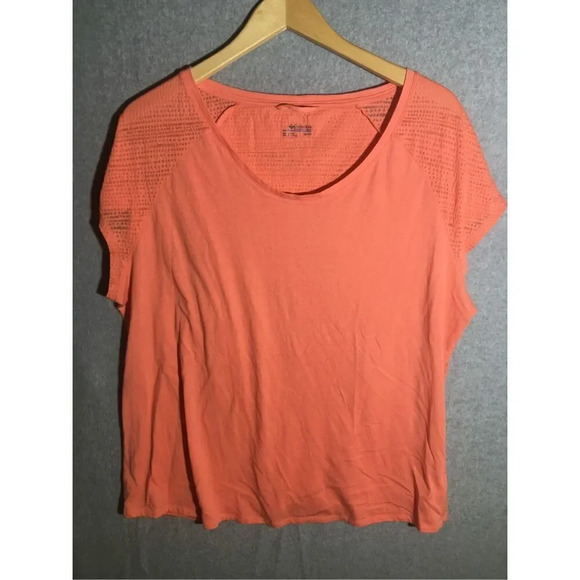 Womens Columbia Shirt Pink Orange Athletic Open Back Breathable Workout Gym - Picture 1 of 6